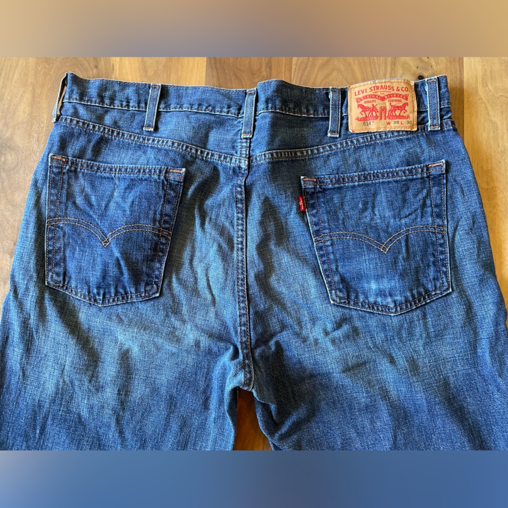 Men’s Levi’s 514 size 38x30 Blue Jeans - Picture 4 of 10